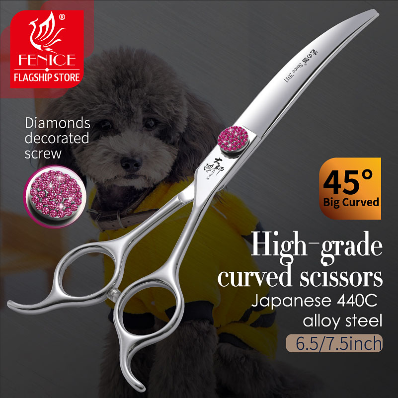 Grooming Scissors - مقص Fenice Pink Diamond Screw Pet