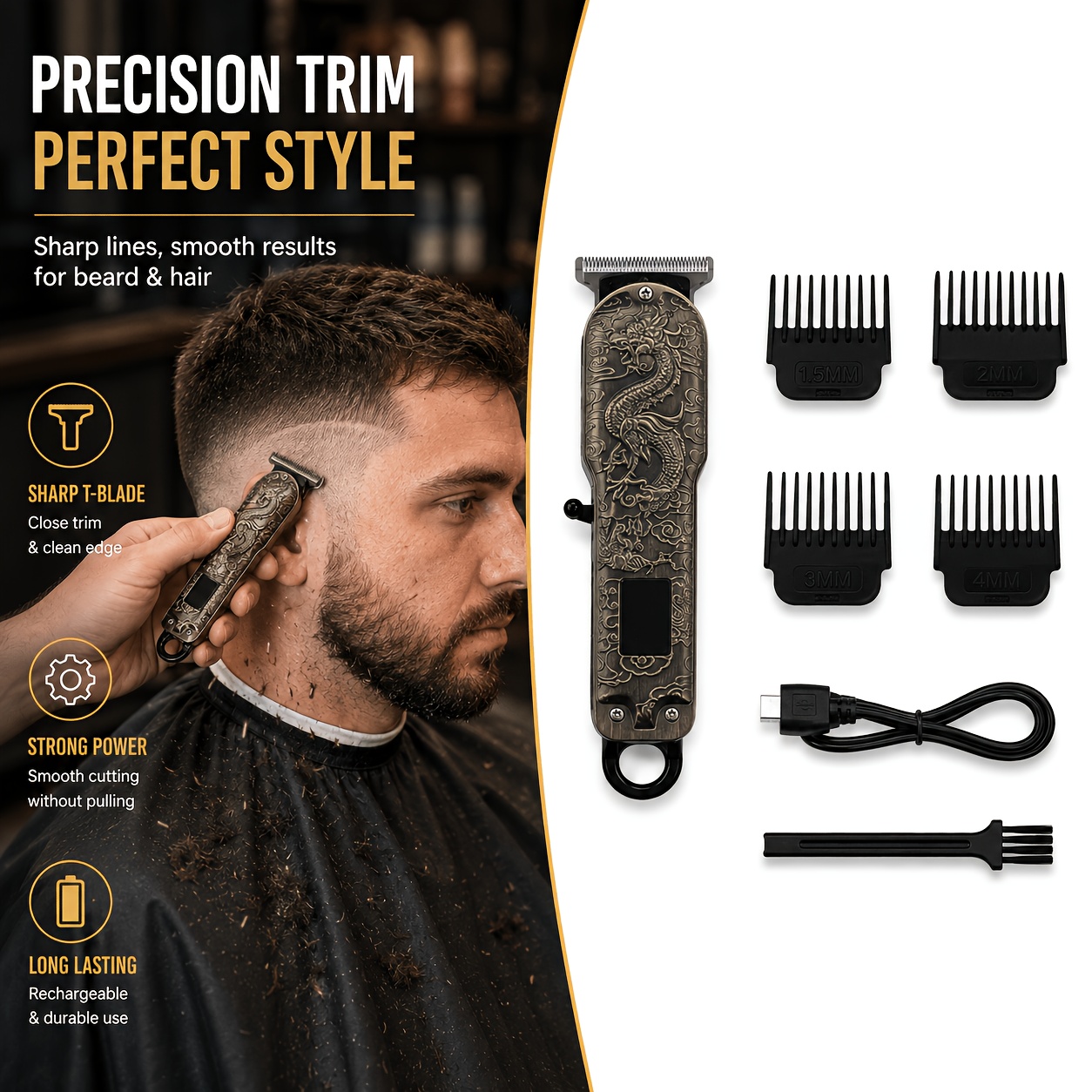 Body Trimmer - ماكينة حلاقة كهربائية بشحن سريع من