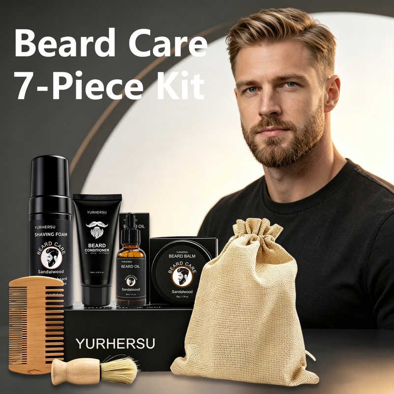 Grooming Kit - مجموعة العناية باللحية 7 قطع مع