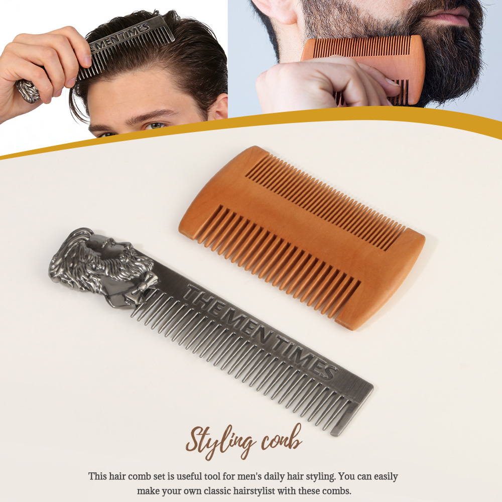 Men'S Grooming Hairstyles - طقم مشط اللحية والشعر للرجال بتصميم