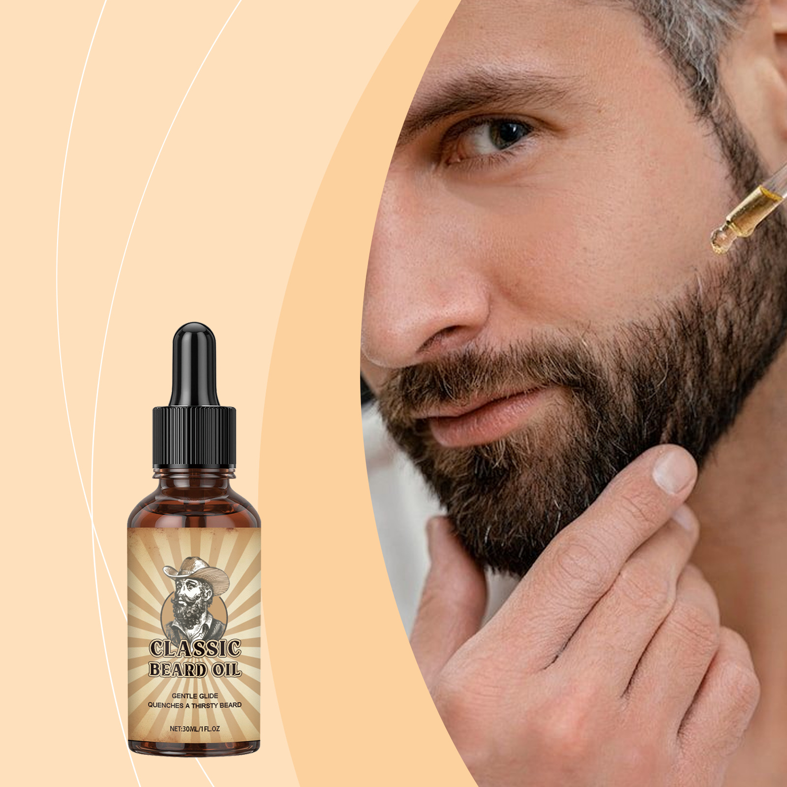 Beard Oil - العناية بنمو اللحية زيت طبيعي يحسن