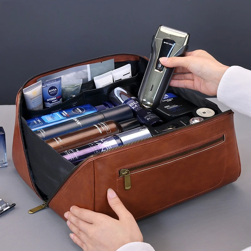 حقيبة مكياج عتيقة من جلد البول - مراجعة Mens Grooming Travel Kit وسعره