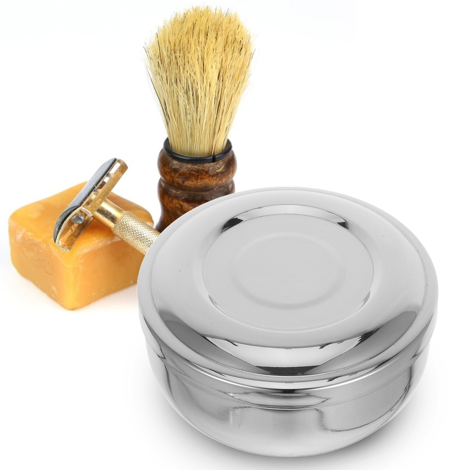 وعاء حلاقة معدني بغطاء، مصنوع  - مراجعة Mens Grooming Travel Kit وسعره